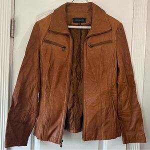 Jones New York Women Leather Jacket- SZ Small